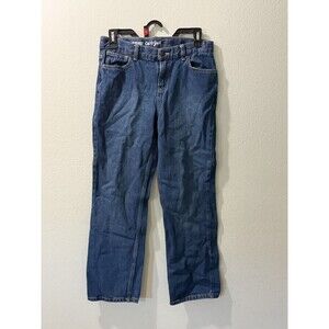 Youth Boys Cat & Jack Relaxed Straight Leg Dark Wash Jeans - Size 14 NO FLAWS